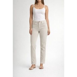 Pilcro Corduroy Pants‎ Slim Boyfriend Crop Ivory Off White Casual Womens Size 29